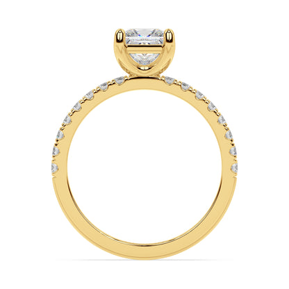 SIGNATURE SOLITAIRE PAVÉ RING I PRINCESS
