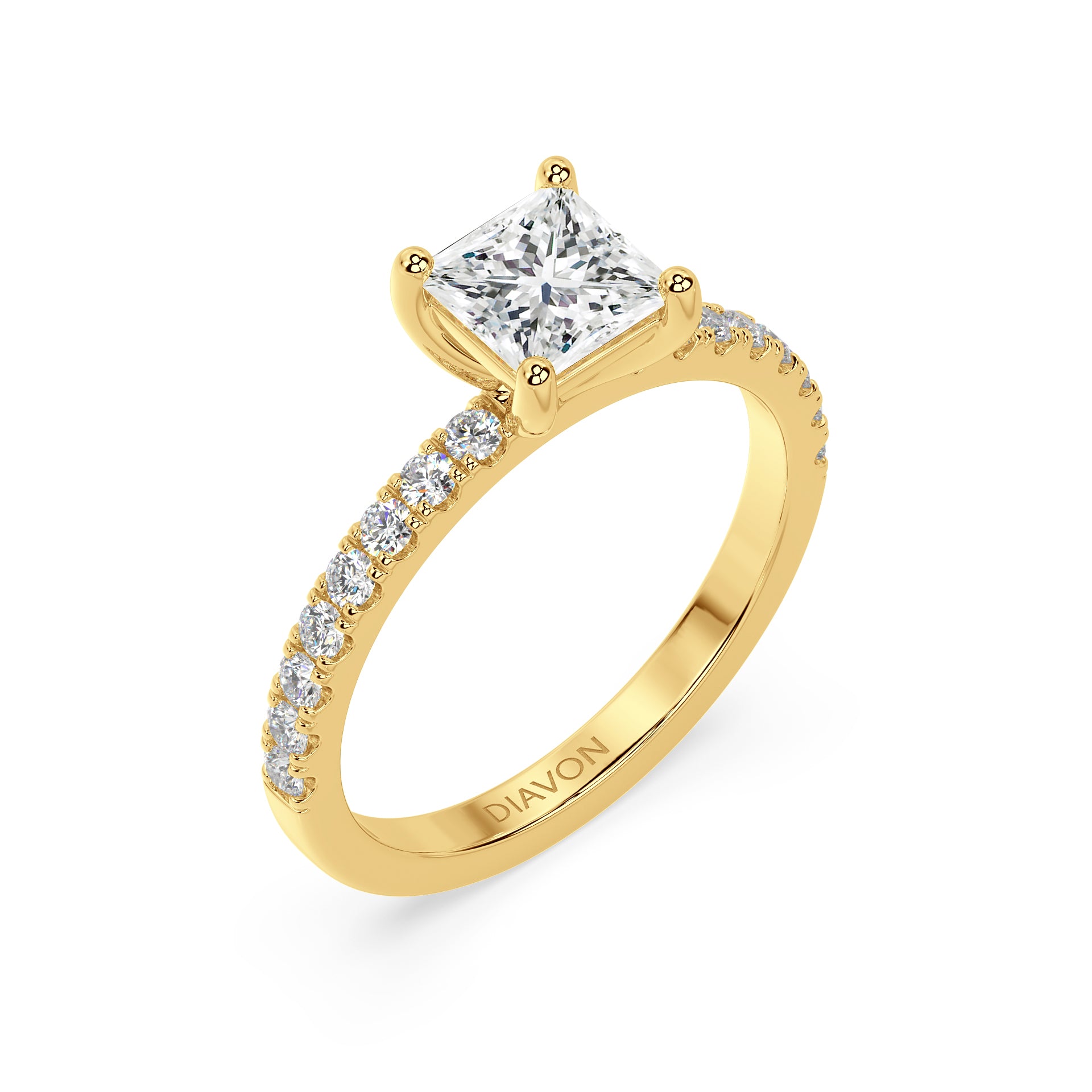 SIGNATURE SOLITAIRE PAVÉ RING I PRINCESS