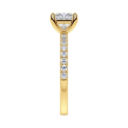 SIGNATURE SOLITAIRE PAVÉ RING I PRINCESS