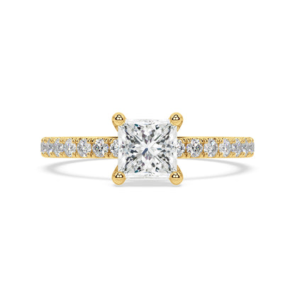 SIGNATURE SOLITAIRE PAVÉ RING I PRINCESS