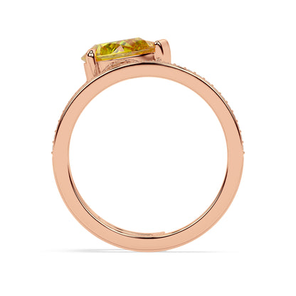 FANCY YELLOW ICONIC RING I PEAR