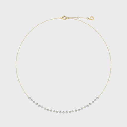 FLOATING STONES CLUSTER NECKLACE