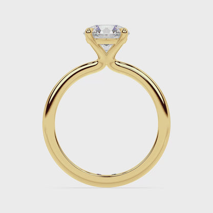 TAPERED SOLITAIRE RING I ROUND