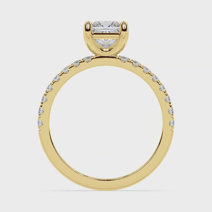 SIGNATURE SOLITAIRE PAVÉ RING I PRINCESS