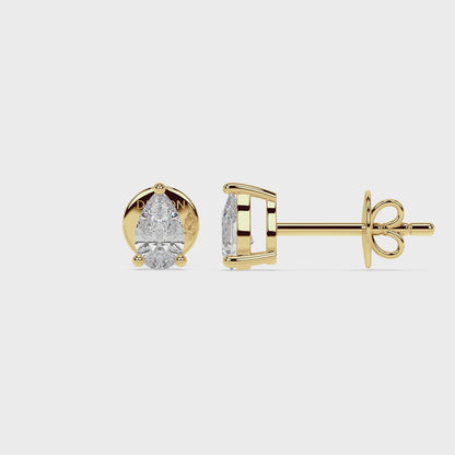ESSENTIAL SOLITAIRE STUDS I PEAR