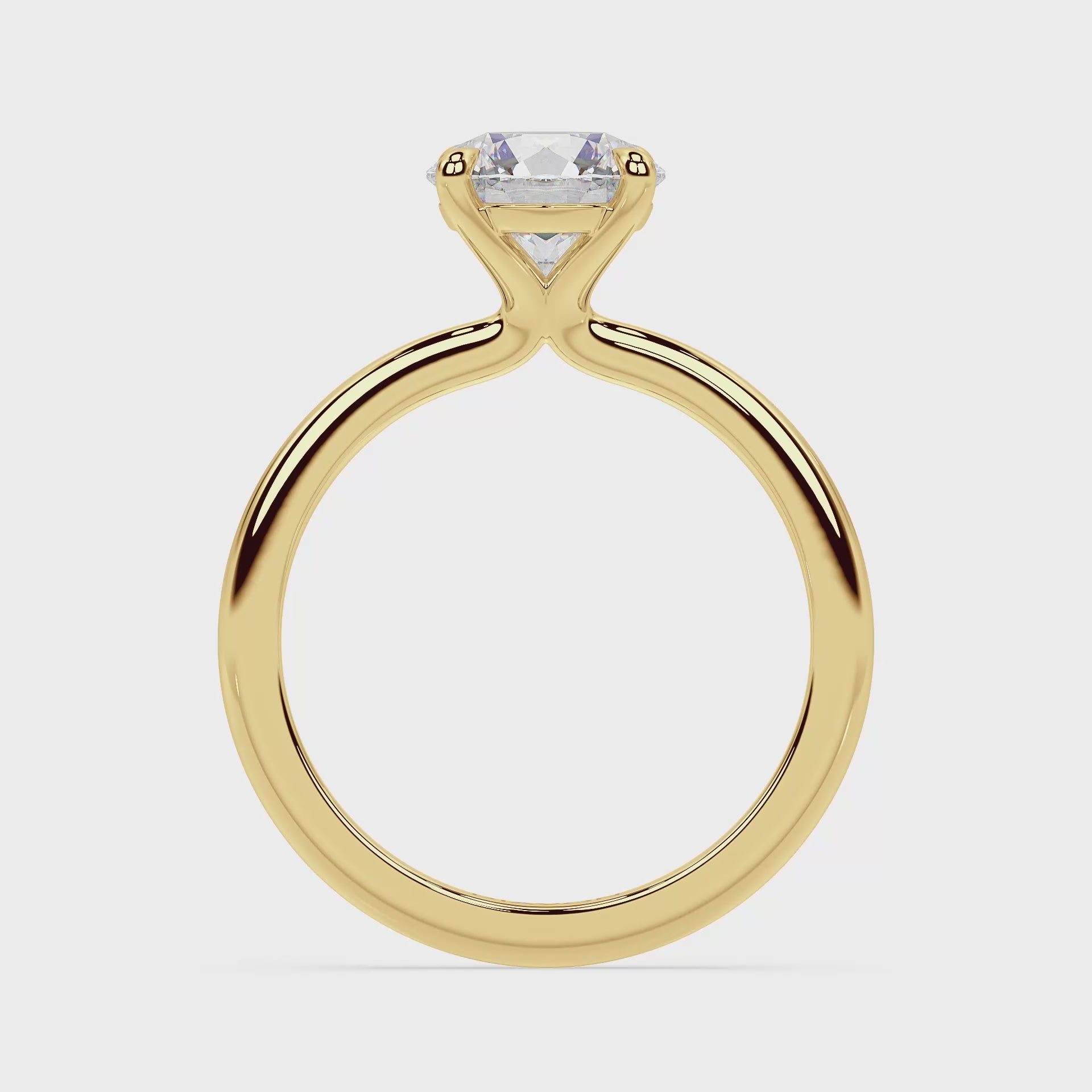 TAPERED SOLITAIRE RING I ROUND