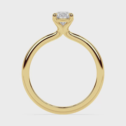 TAPERED SOLITAIRE RING I PEAR