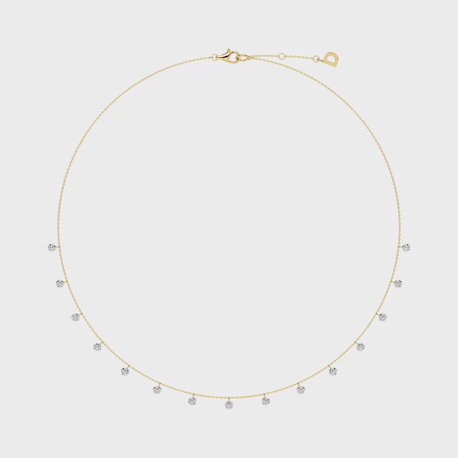 FLOATING STONES LINE NECKLACE