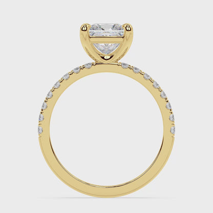 ICONIC SOLITAIRE PAVE RING I PRINCESS