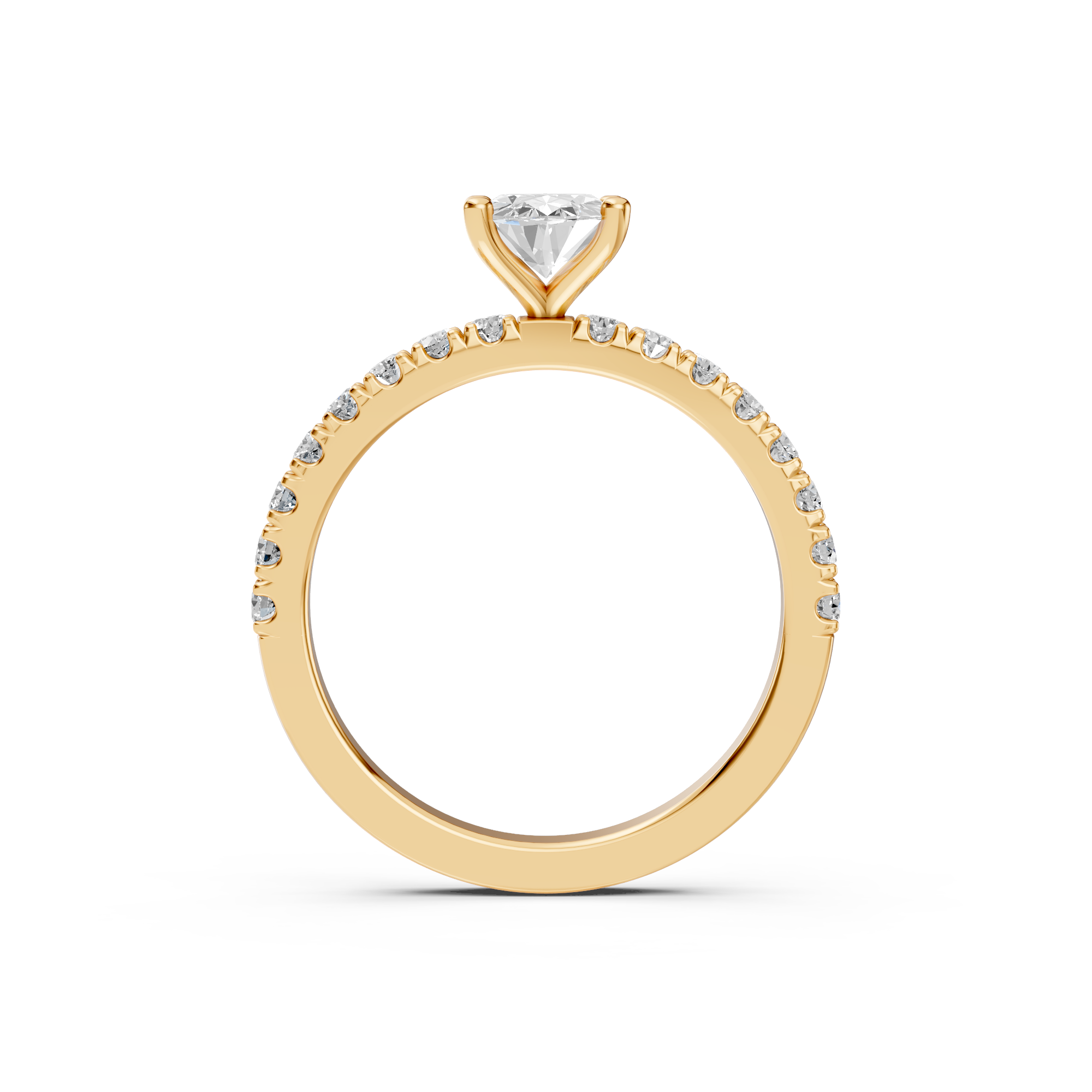 SIGNATURE SOLITAIRE Ring mit Pavé | Oval
