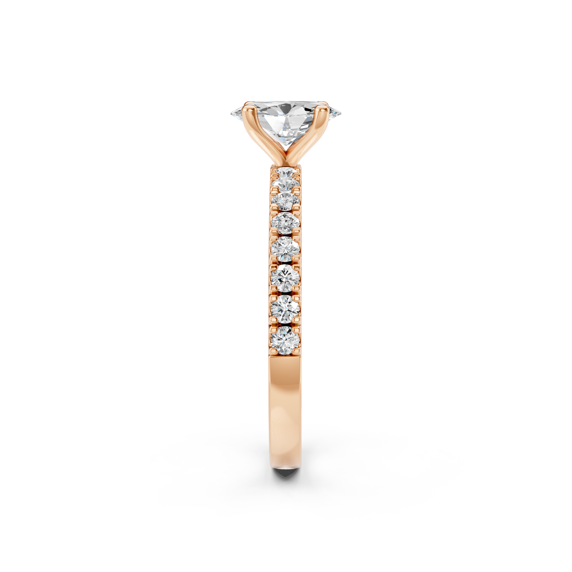 SIGNATURE SOLITAIRE Ring mit Pavé | Oval