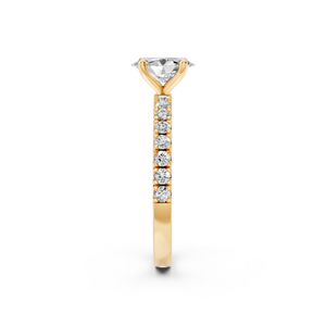 SIGNATURE SOLITAIRE Ring mit Pavé | Oval
