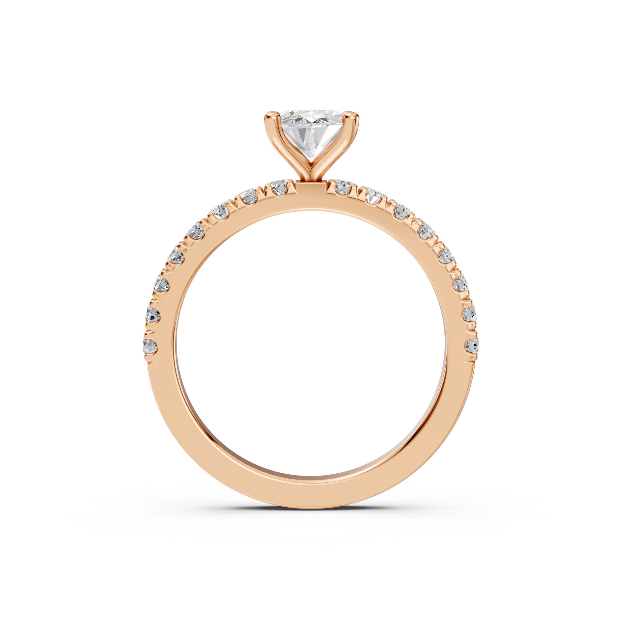 SIGNATURE SOLITAIRE Ring mit Pavé | Oval