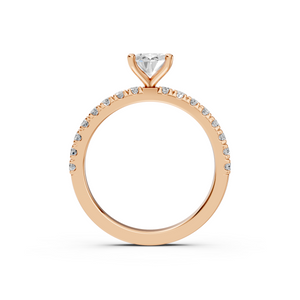 SIGNATURE SOLITAIRE Ring mit Pavé | Oval